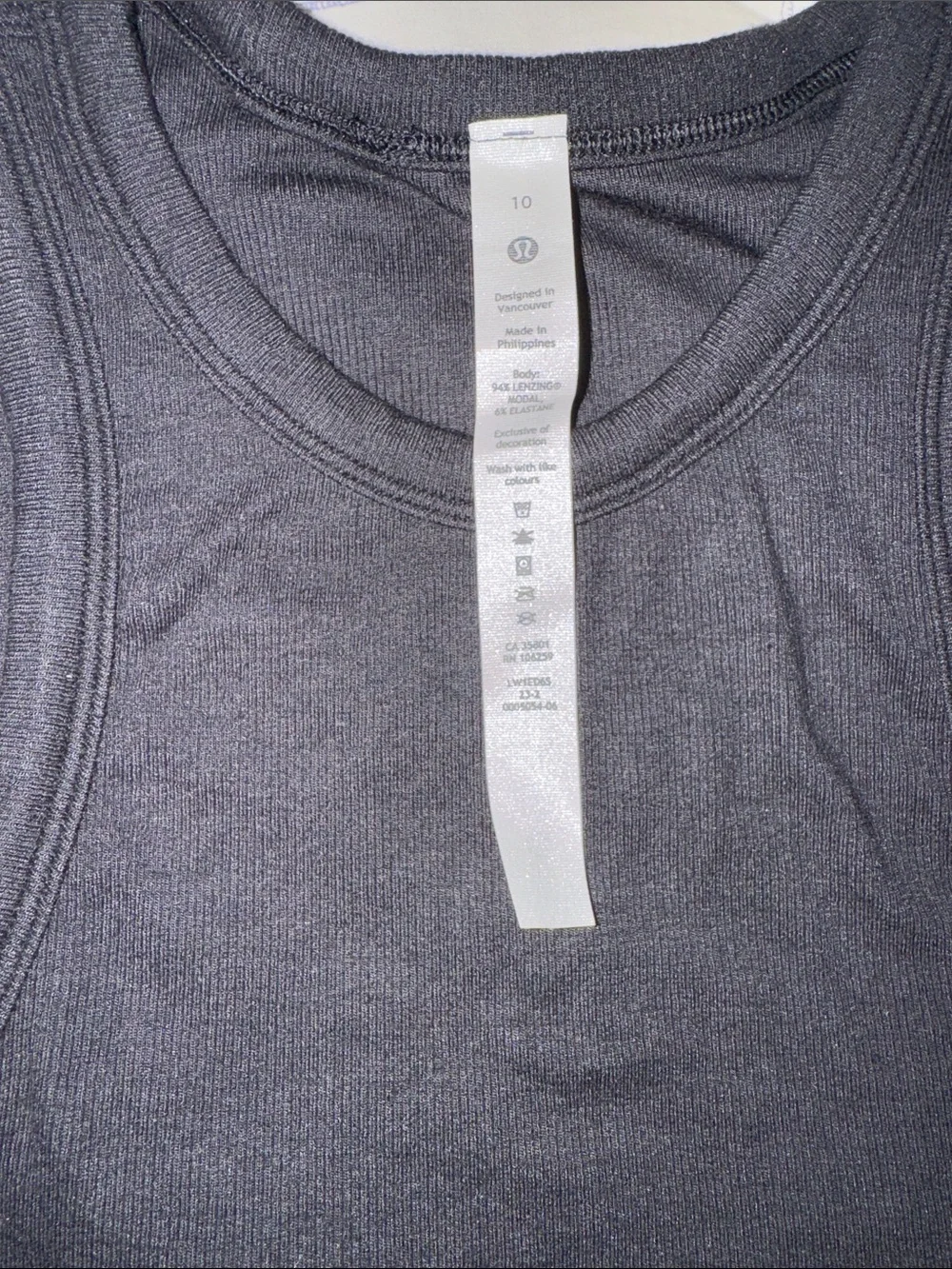 lululemon athletica Hold Tight Black Ribbed Cropped Tank